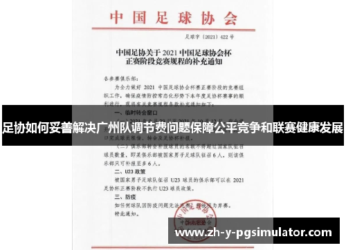 足协如何妥善解决广州队调节费问题保障公平竞争和联赛健康发展